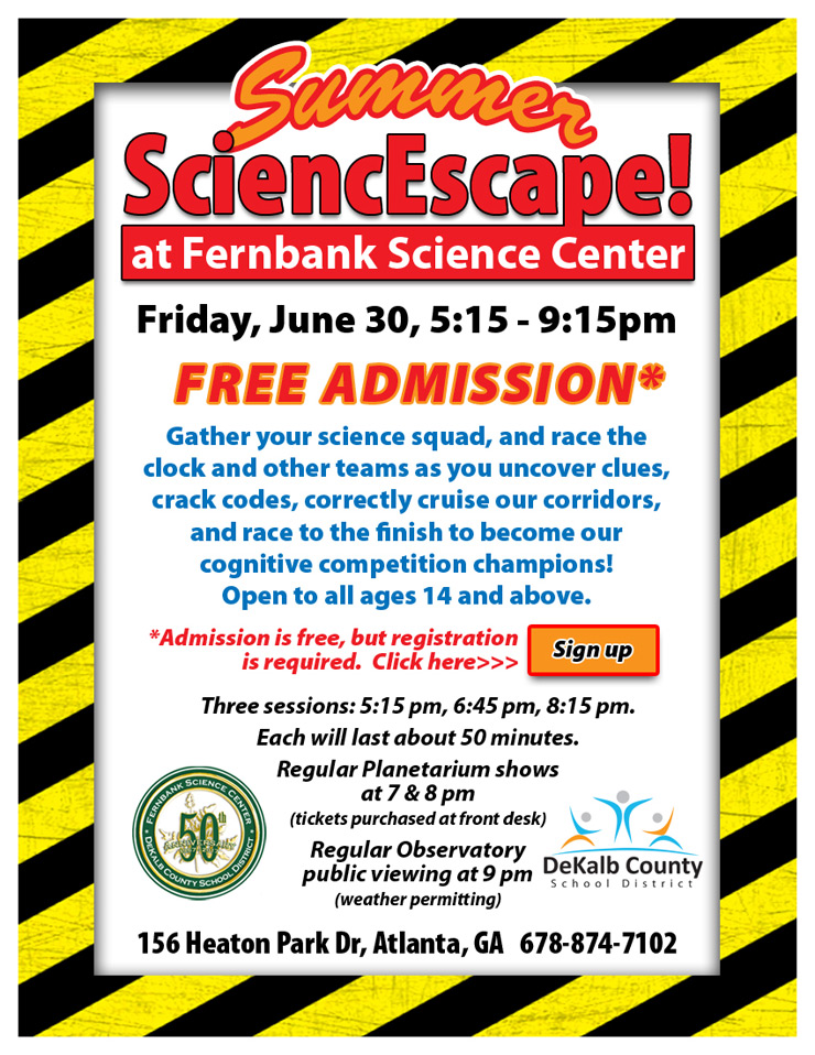 Summer Science Escape at Fernbank Science Center