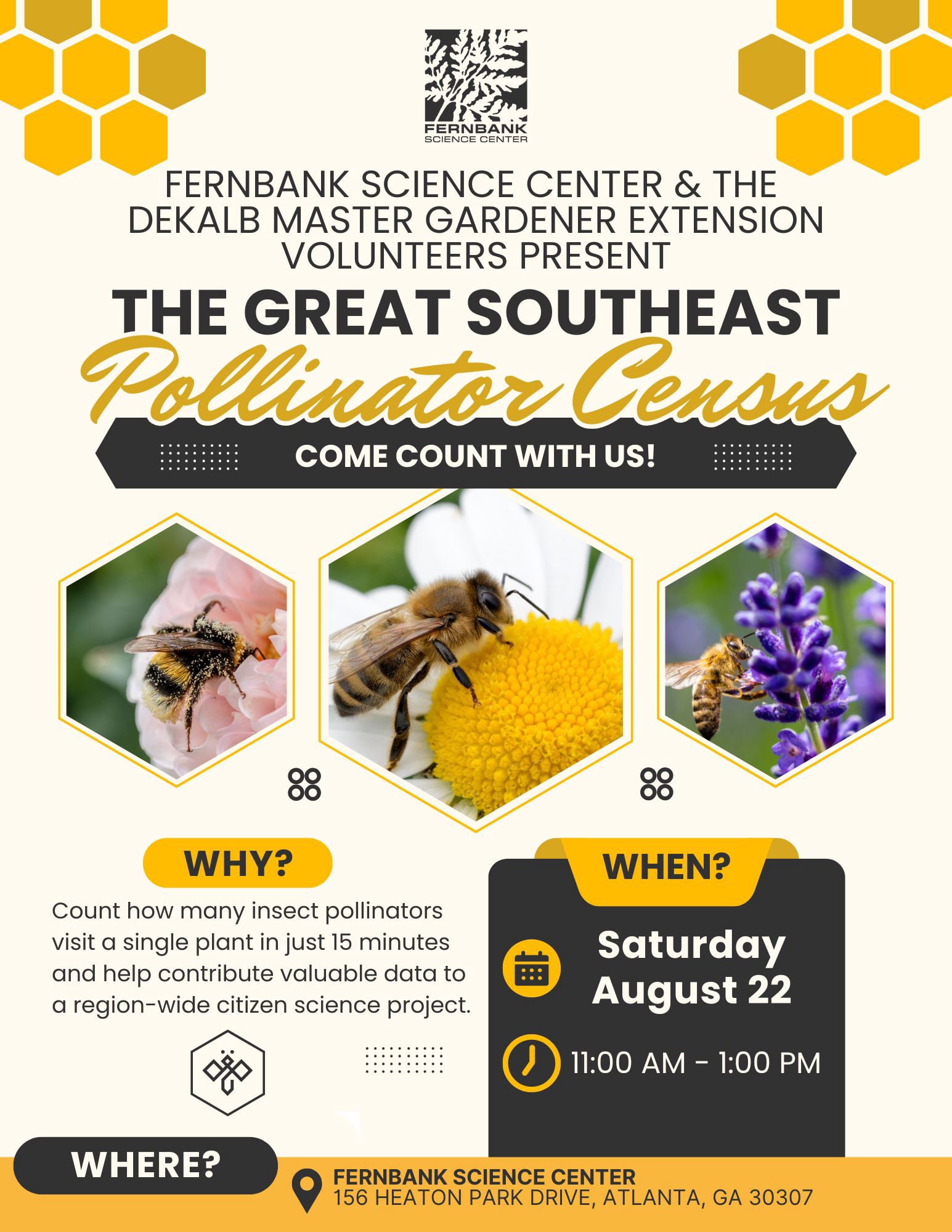 The Great Southeast Pollinator Census at Fernbank Science Center